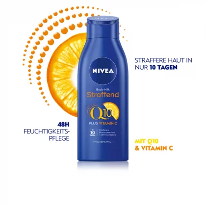 NIVEA Lait de Corps Nourrissant Fermeté Q10 + Vitamine C 400 ml