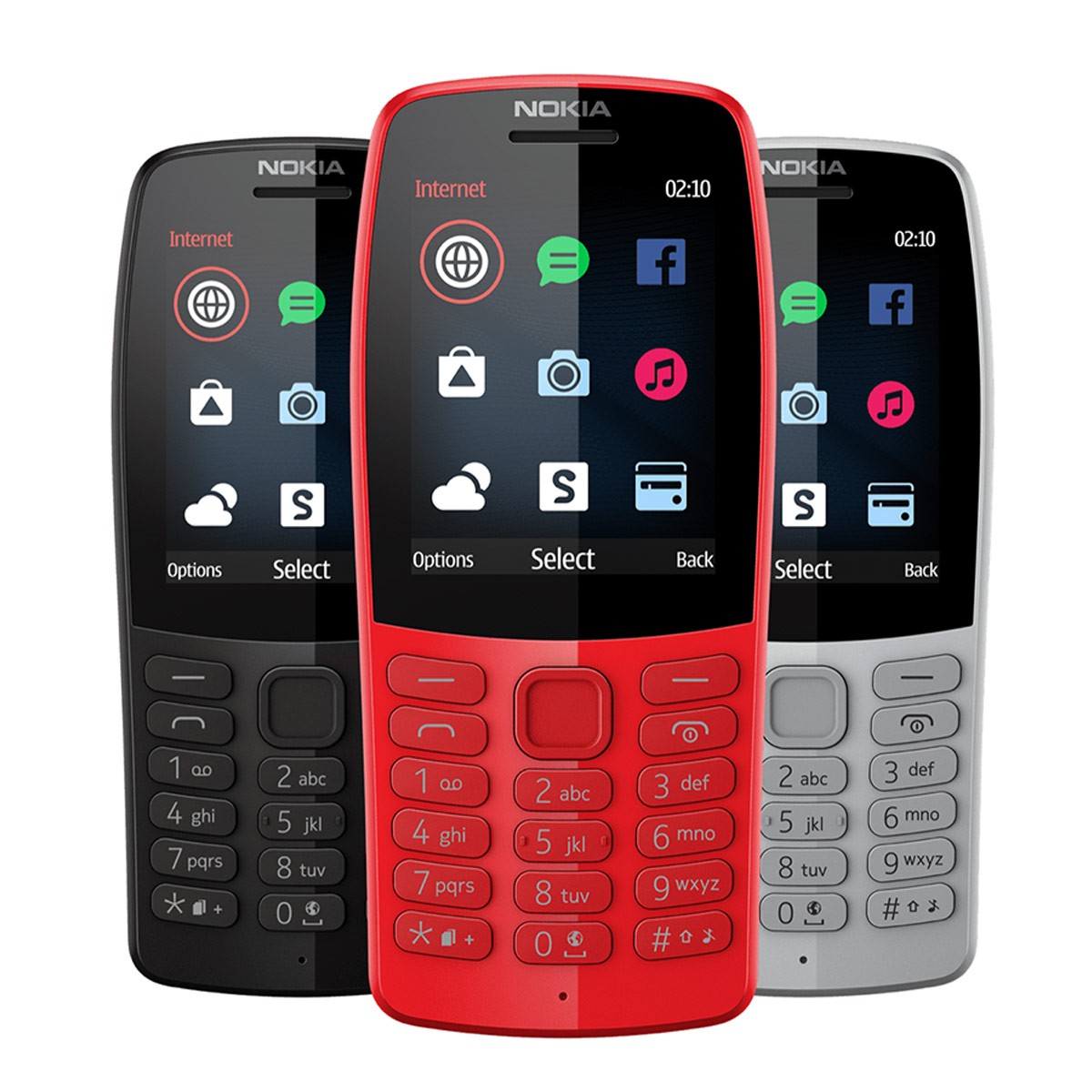 Nokia 210 - DUAL SIM - Memory 16 MB - 2.4 ″ - Radio