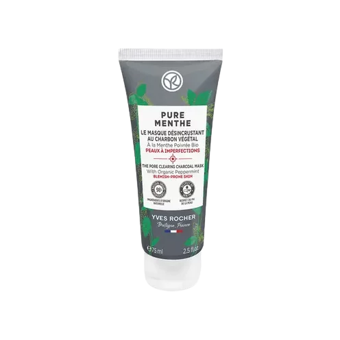 Yves Rocher Masque Désincrustant au Charbon Végétal Pure Menthe 75 ml