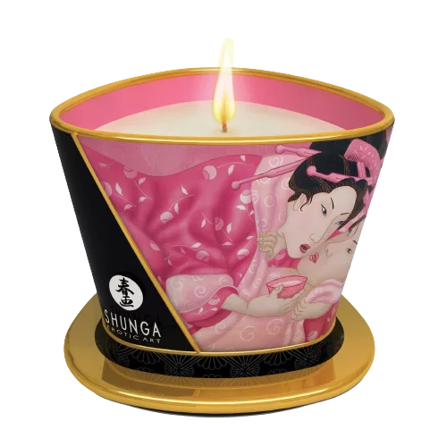 Shunga Bougie à Massage Rose 170 ml