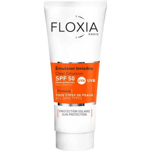 FLOXIA PROTEXIO émulsion solaire invisible Unifiant Anti-tache spf 50+ tous type de peau (50ml)