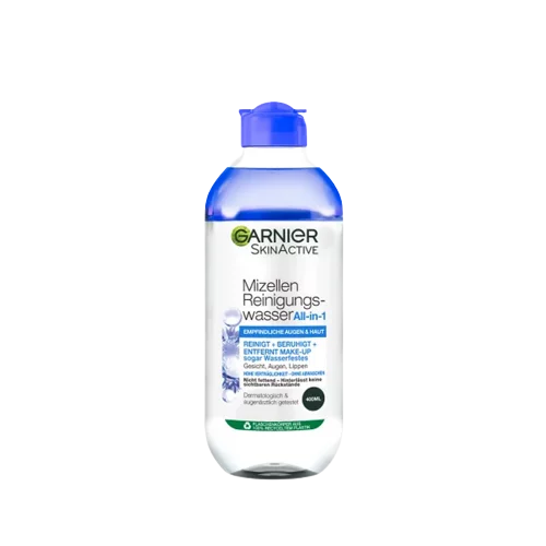 GARNIER Eau Micellaire Démaquillante à l’extrait de bleuet – peau sensible, 400 ml