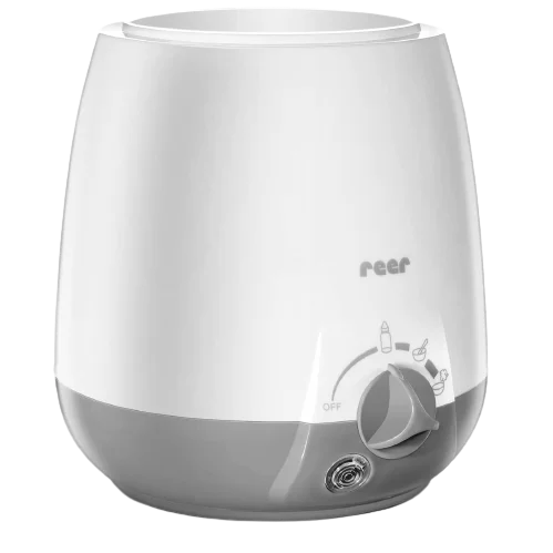 Reer Chauffe Biberons et Bocaux avec Fonction de Maintien au Chaud Blanc/Gris 1 Pièce