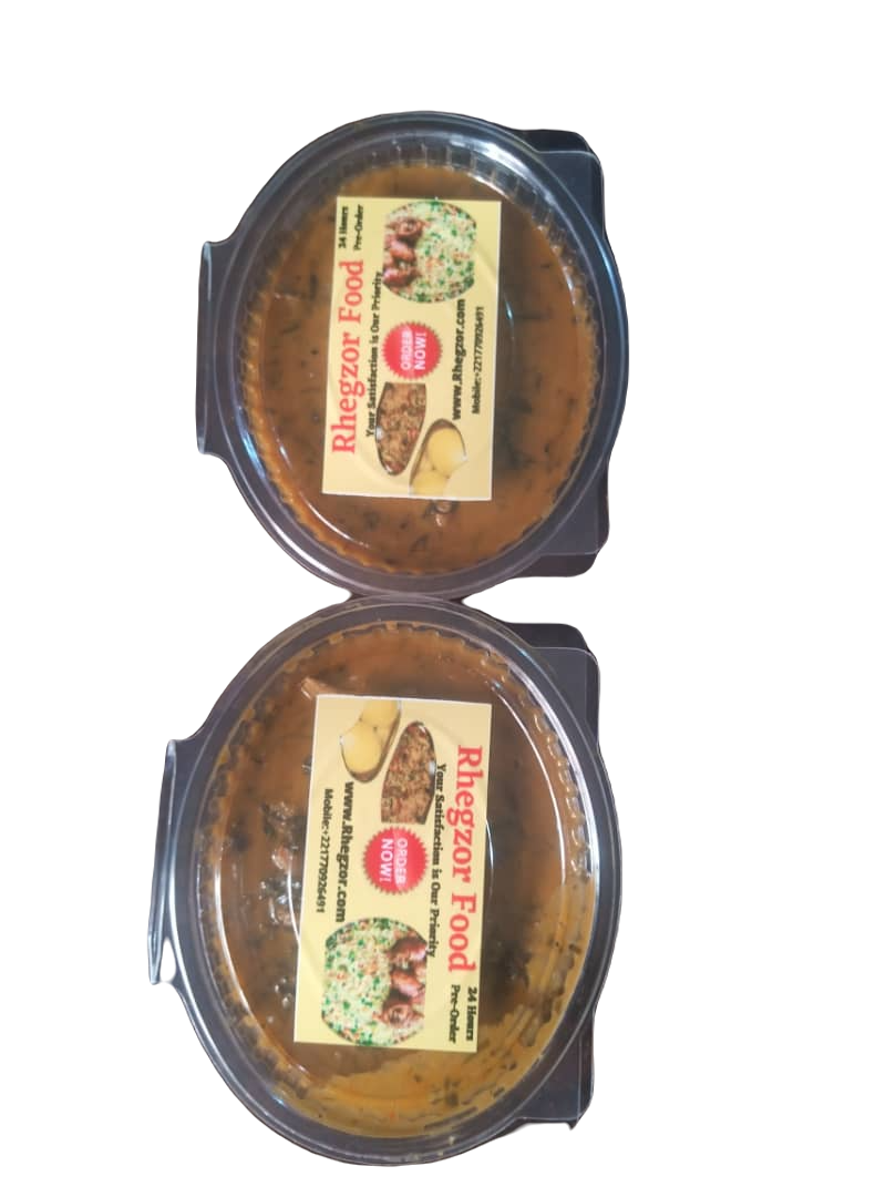 2 LITER OF UKAZI SOUP WITH DRY FISH AND GOAT MEAT