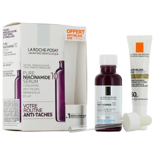 La Roche Posay Coffret Sérum Pure Niacinamide 10 + Anthelios Age Correct 15ml Offert