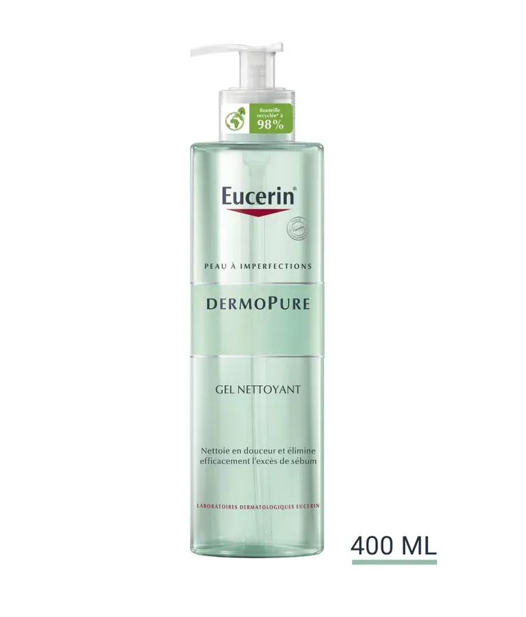 Eucerin Dermopure – Gel Nettoyant – Peaux Grasses, 400ml