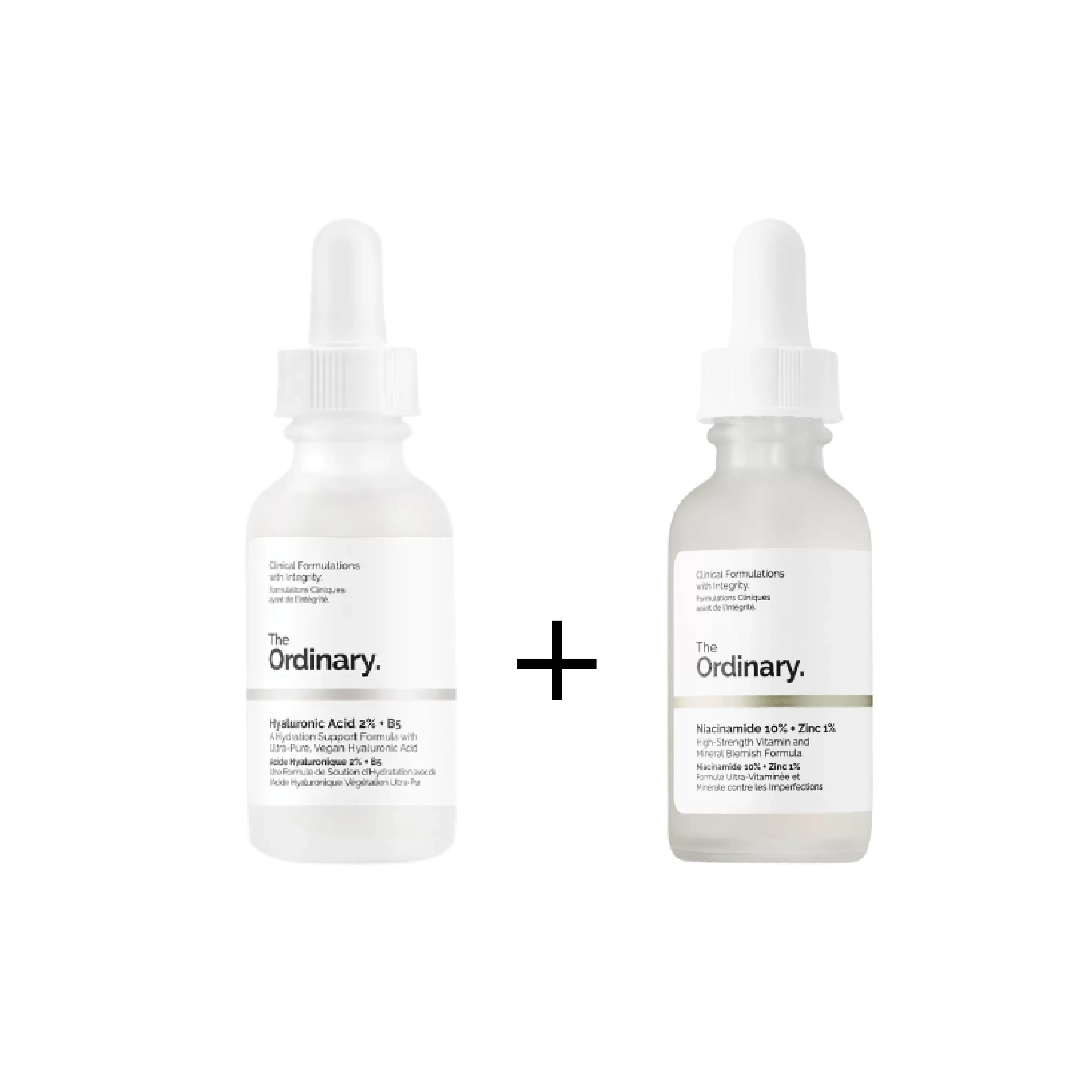 The Ordinary Pack Contre Irritations Ou Assèchement De La Peau (Niacinamide+Acide Hyaluronic – Peau Mixte à Grasse )