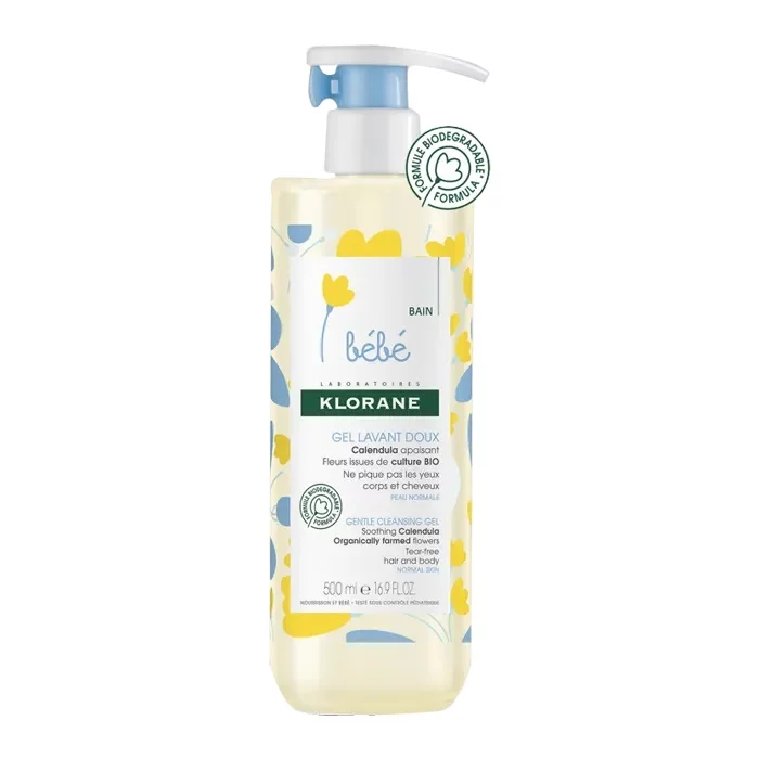 Klorane BÉBÉ – Gel Lavant Doux au Calendula, 500ml