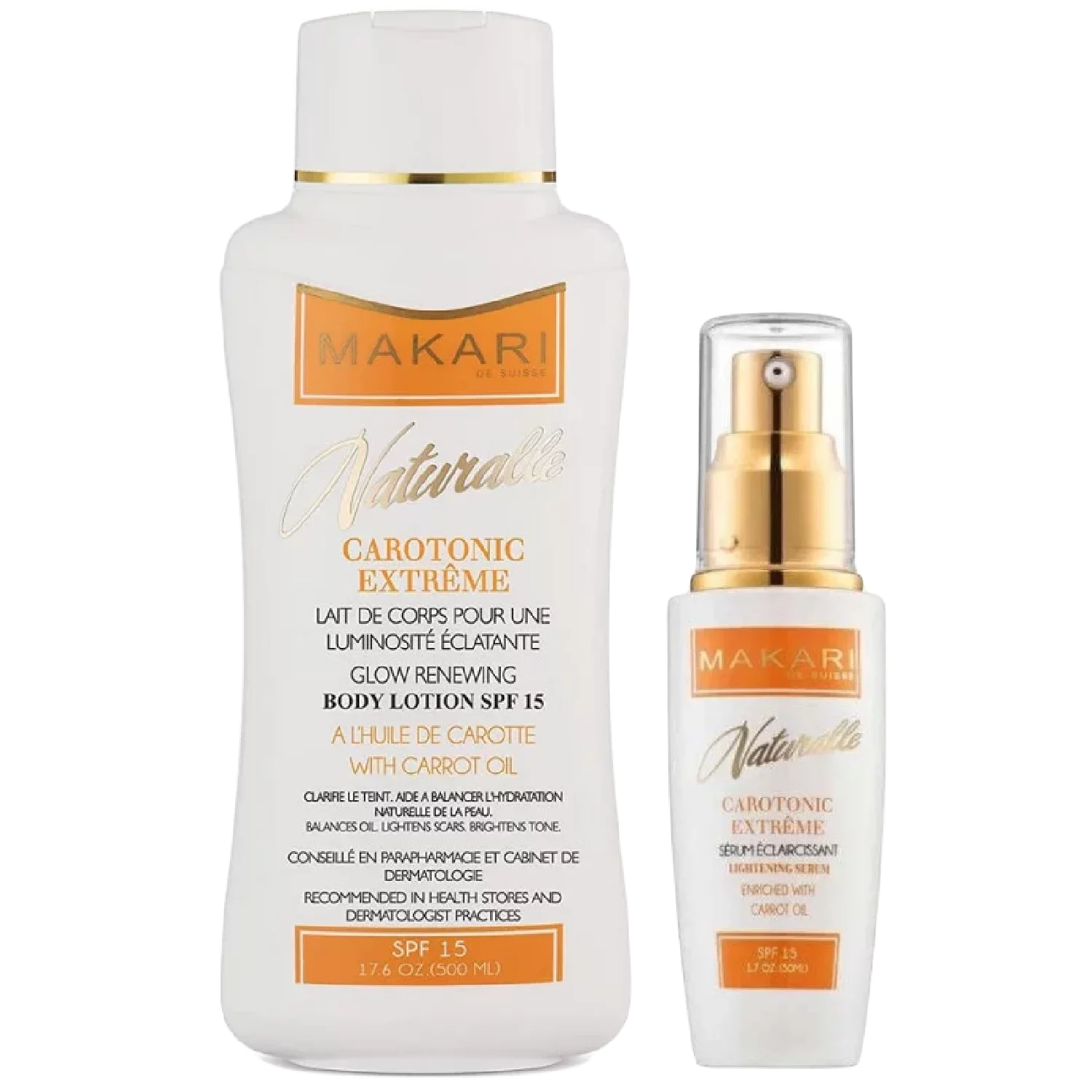 Makari Naturalle Carotonic Duo Unifiant Anti-Tache :  Lait + Sérum