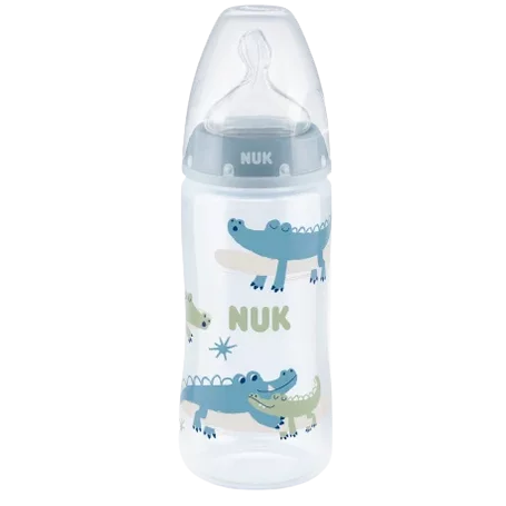 NUK Biberon First Choice Plus avec Contrôle Température Age 6 à 18 mois 1 pièce (Bleu)