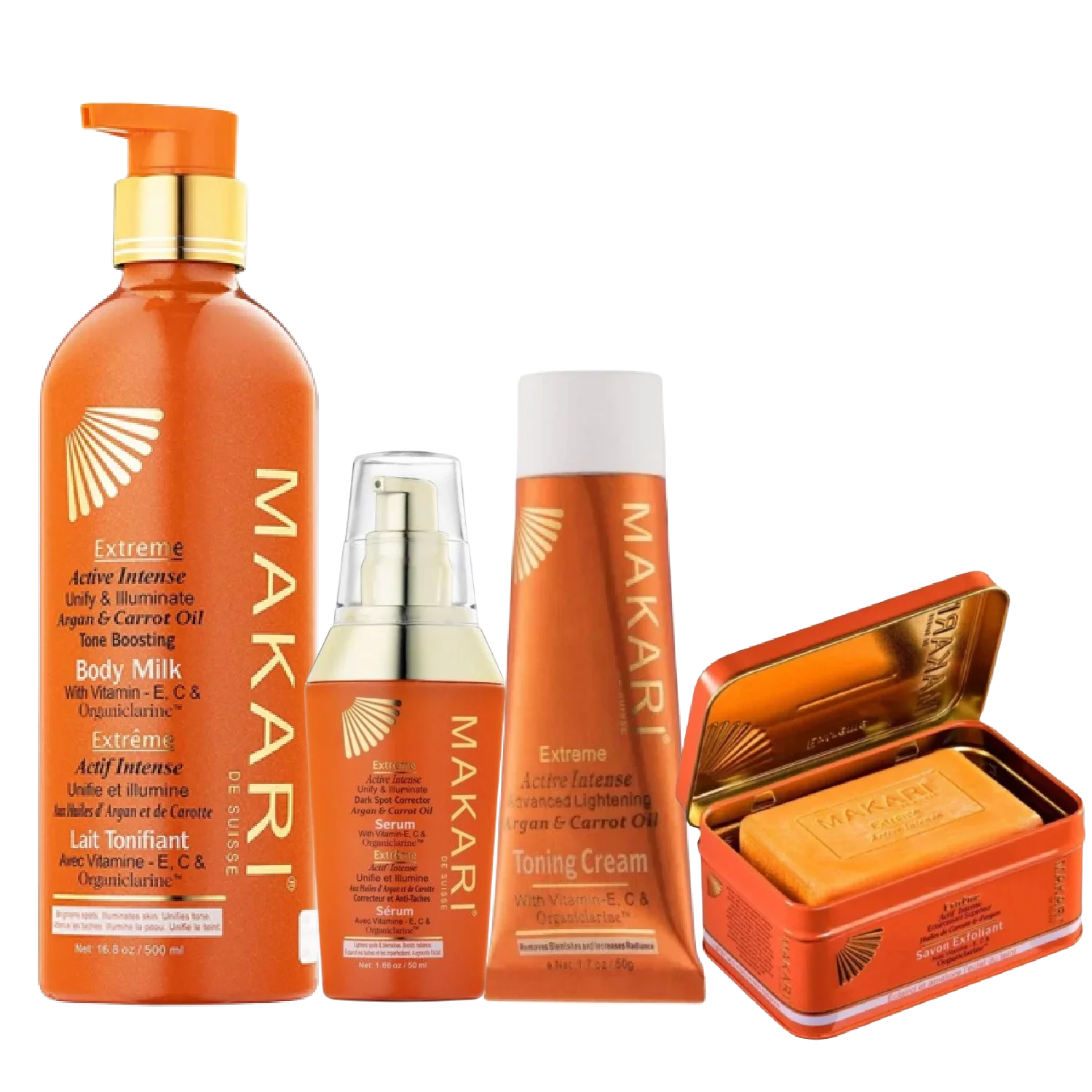 Makari Extreme Argan Et Carotte : Gamme de Soin Éclaircissant, Illuminant Et Raffermissant