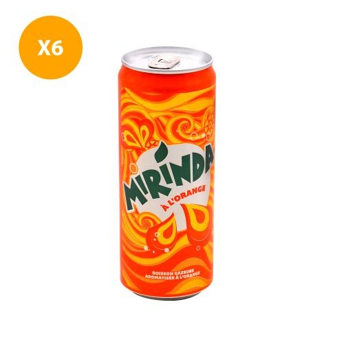 Mirinda Pack Of 6 Cans - Mirinda Orange - 33 CL