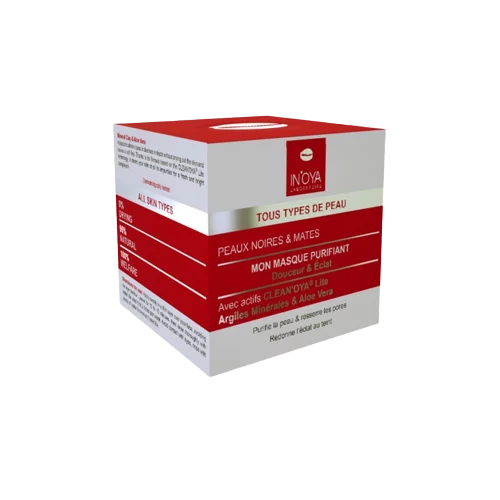 Inoya Laboratoire Mon Masque Purifiant Douceur Et Éclat Clean’Oya Lite Tous Type de Peau 75 ml