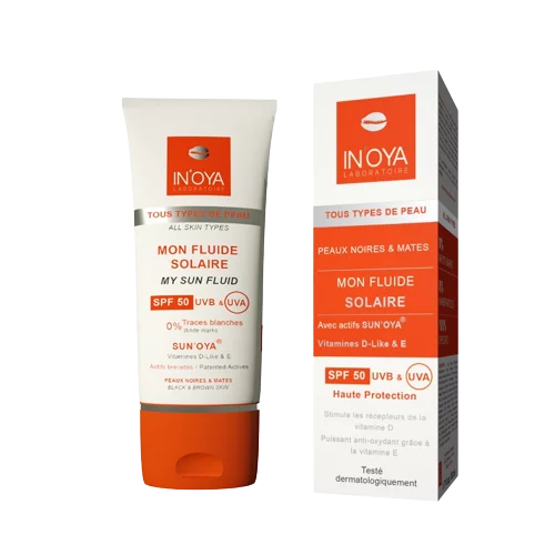Inoya Laboratoire Mon Fluide Solaire Spf50 Sun’Oya Tous Types de Peau 50 ml