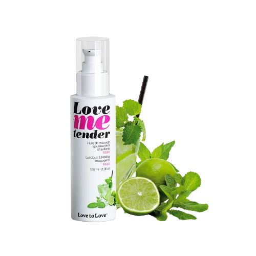 Love To Love Huile de Massage Gourmande Et Chauffante Mojito 100 ml