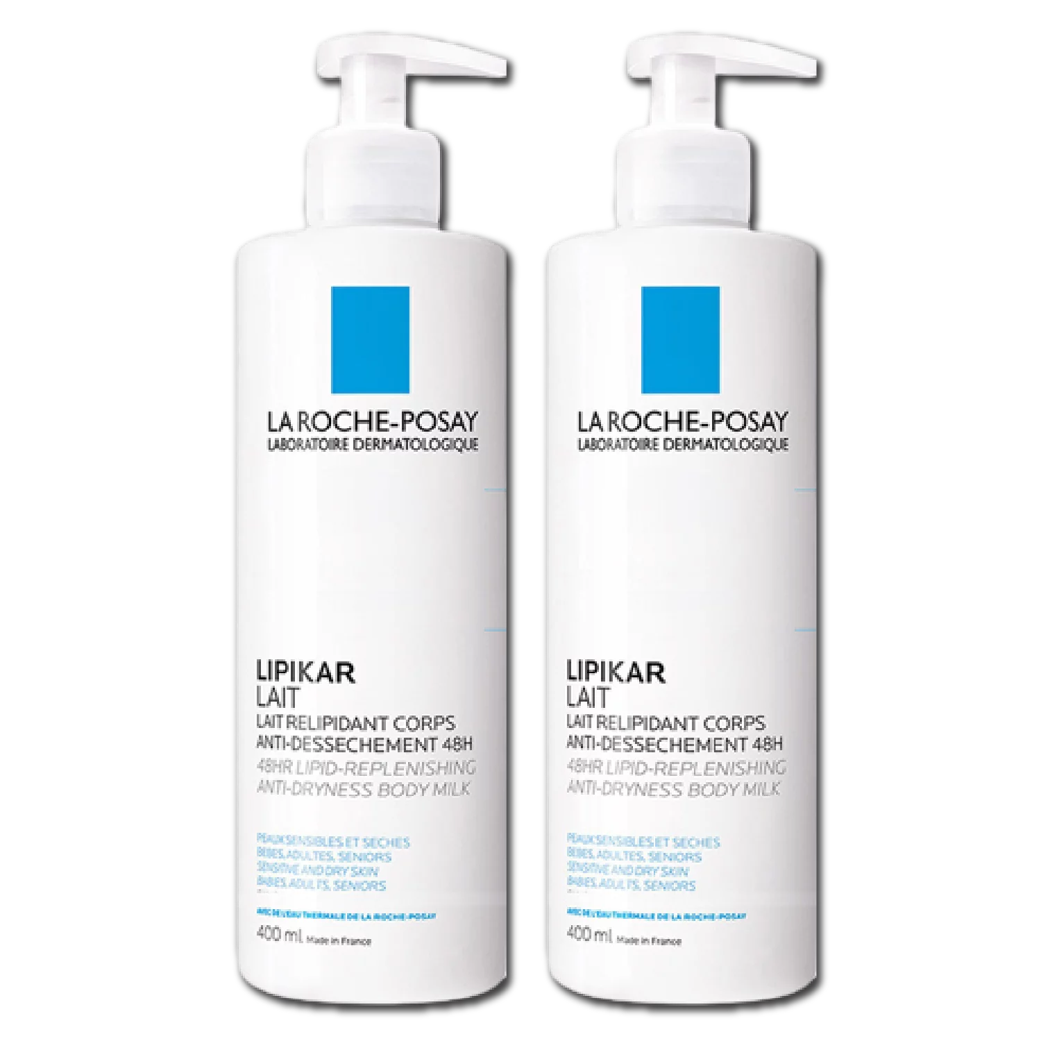 La Roche Posay Lipikar Duo Lait Relipidant Corps Anti-Dessèchement 2X400ml