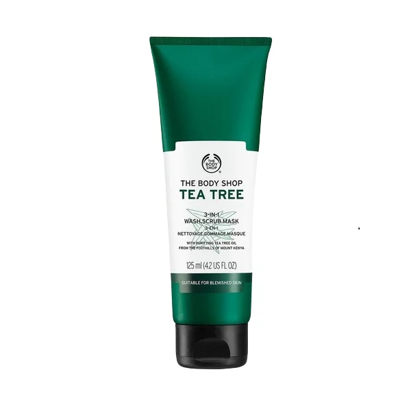 The Body Shop 3-en-1 Nettoyage Gommage Masque Arbre à Thé 125ml