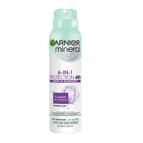 GARNIER Déodorant Femme Anti-Transpirant Protection 6 En 1 150 ml