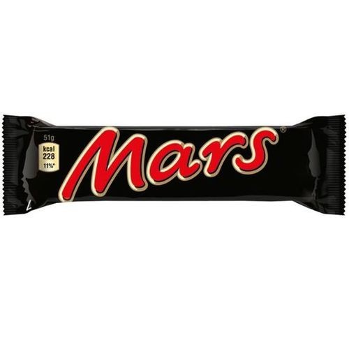 Mars Barres Chocolatées - Cœur Fondant – 51G