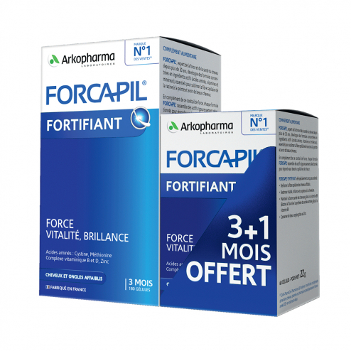 Arkopharma – FORCAPIL Cheveux et Ongles, Formule fortifiante, 180 + 60 gélules