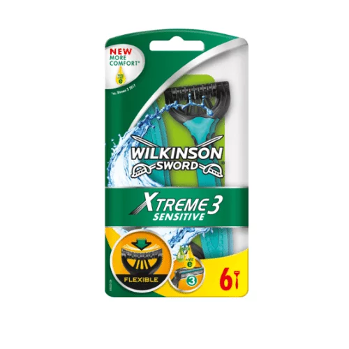 WILKINSON Rasoir Jetable Xtreme3 Sensitive pour hommes, 8 pièces