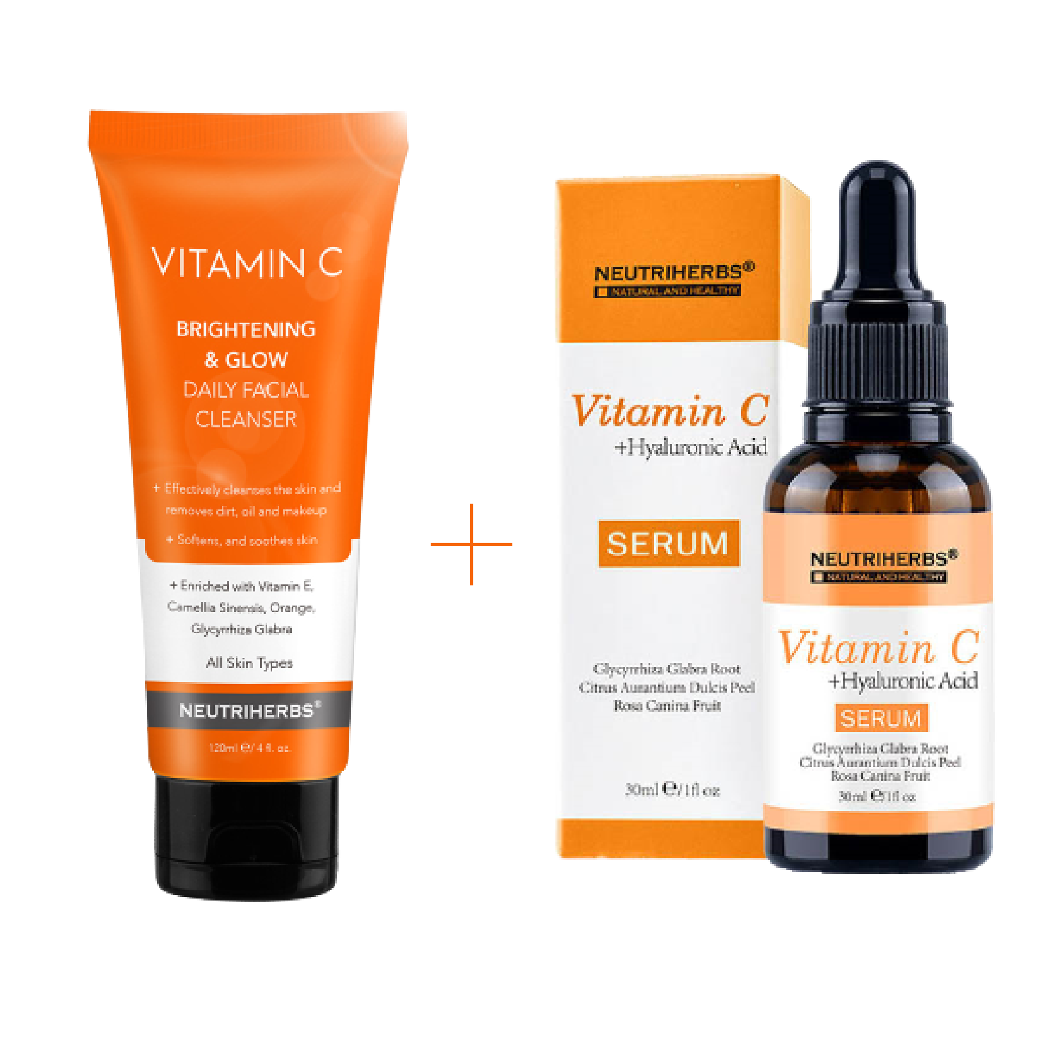 Neutriherbs Vitamine C Pack Nettoyant 120 ml + Sérum Vitamine C 30 ml