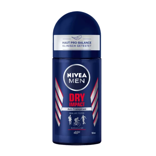 NIVEA MEN Déodorant Homme Roll On Anti transpirant DRY IMPACT 50 ml