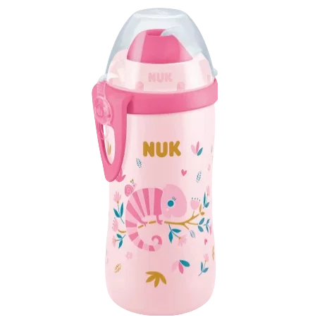 NUK Flexi Cup Tasse Avec Paille 300 ml Rose Age + de 12 mois