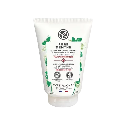 Yves Rocher Nettoyant, Désincrustant Et Anti-Points Noirs 3 en 1 Pure Menthe 125 ml