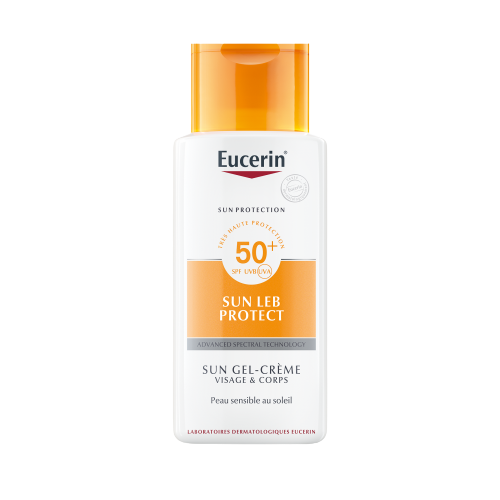 Eucerin Sun Protection – Sun Leb Protect Crème-Gel Solaire Spf50 – Visage et Corps, 150ml