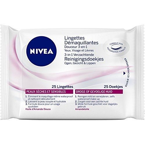 NIVEA Lingettes Démaquillantes Douceur PSS - 25 Pièces