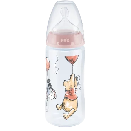 NUK Biberon Rose Disney Winnie l’Ourson First Choice Avec Contrôle Température 1 pièce 0-6 mois