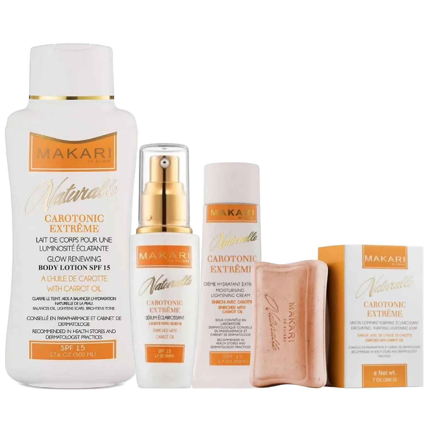 Makari Naturalle Carotonic Gamme Anti-Tache Et Unifiant Visage et Corps