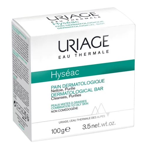 Uriage HYSEAC – Pain Dermatologique – Visage et Corps – Peaux Mixtes à Grasses, 100g